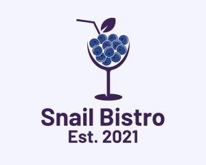 Blueberry Cocktail Drink  logo design