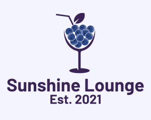 Blueberry Cocktail Drink  logo design