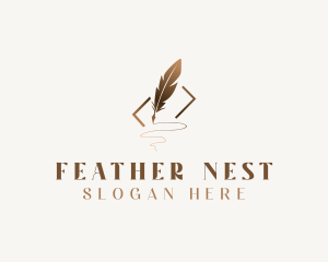 Feather - Feather Quill Writing logo design