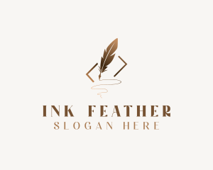 Quill - Feather Quill Writing logo design