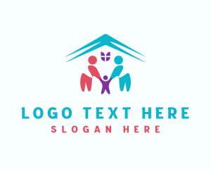 Human - Family Parenting Home logo design