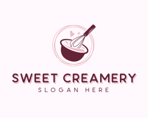 Whisk Baking Bowl logo design