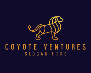 Luxury Lion Monoline logo design