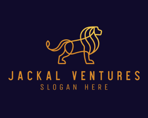 Luxury Lion Monoline logo design