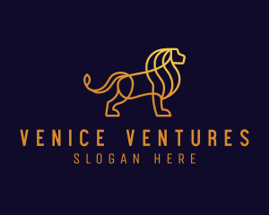 Luxury Lion Monoline logo design