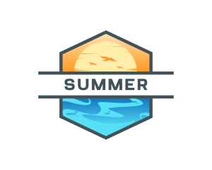 Tropical Summer Getaway  logo design