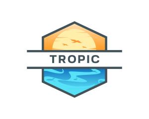 Tropical Summer Getaway  logo design