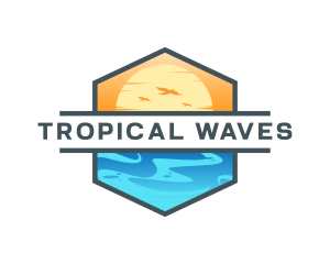 Tropical Summer Getaway  logo design