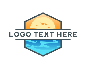 Seaside - Tropical Summer Getaway logo design