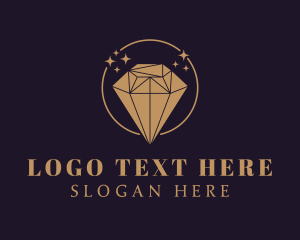 Gemstone - Gold Diamond Luxury logo design