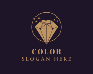 Gemstone - Gold Diamond Luxury logo design