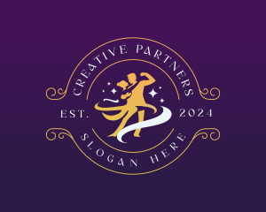 Partners - Ballroom Couple Dancer logo design