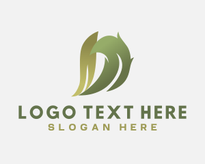 Nature - Organic Leaf Letter D logo design