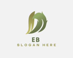 Vegetarian - Organic Leaf Letter D logo design