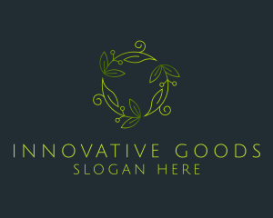 Product - Green Leaves Ornament logo design