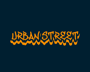 Street - Orange Street Graffiti logo design