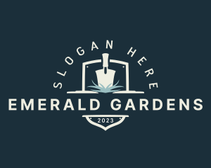 Landscaping Shovel Farming logo design