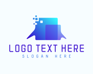 Pixel Speech Bubble Logo