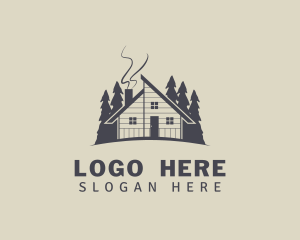 Forest Wooden Cabin Logo
