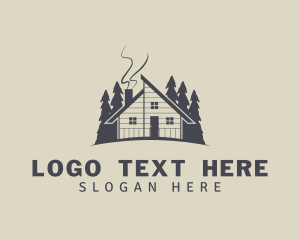 Forest Wooden Cabin Logo