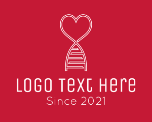 Fertility - Love DNA Strand logo design