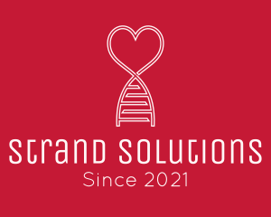 Love DNA Strand logo design