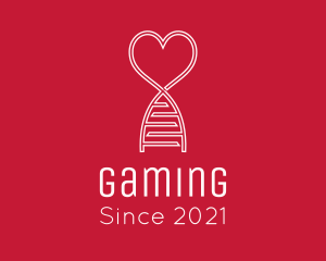 Romantic - Love DNA Strand logo design