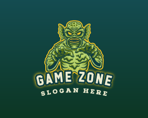 Swamp Monster Gaming Mascot logo design