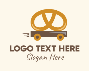 Fast Food - Pretzel Food Cart logo design