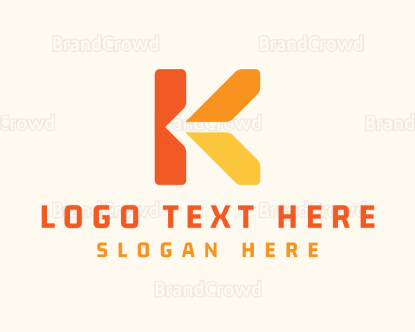 Logistics Arrow Letter K Logo