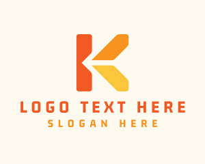 Shop - Logistics Arrow Letter K logo design