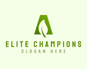 Organic Leaf Letter A  Logo