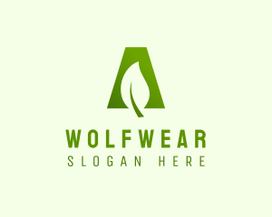 Organic Leaf Letter A  Logo