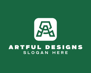 Mobile App Letter A logo design