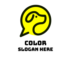 Pet Shop - Dog Speech Bubble logo design
