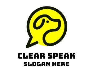Speech - Dog Speech Bubble logo design