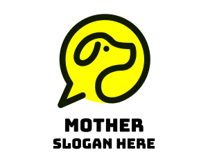 Social Media - Dog Speech Bubble logo design