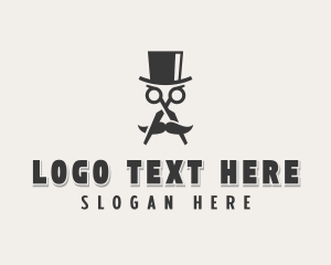 Hat - Mustache Grooming Barber logo design