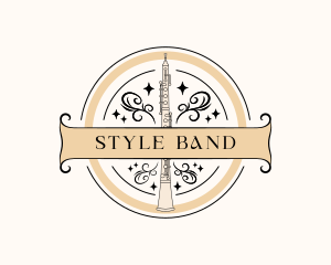 Ornamental Oboe Orchestra logo design