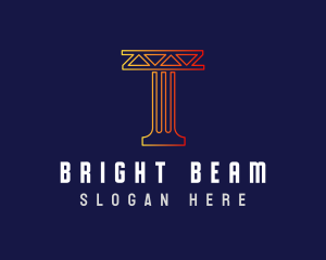 Beam - Column Construction Pillar logo design