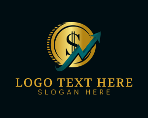 Pay - Golden Coin Currency logo design