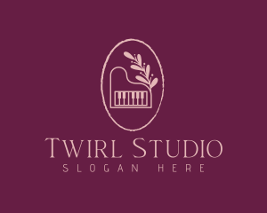 Elegant Piano Studio logo design