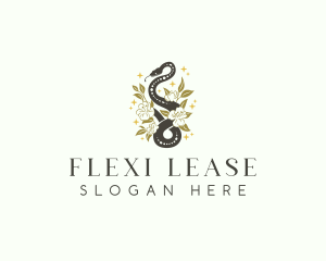 Snake Floral Boho Logo