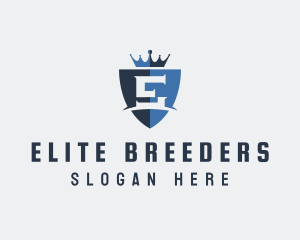  Monarchy Royalty Shield Letter E logo design