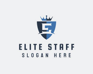  Monarchy Royalty Shield Letter E logo design