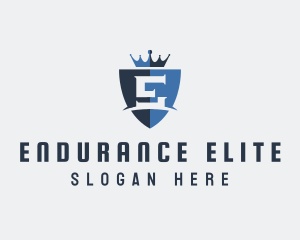  Monarchy Royalty Shield Letter E logo design