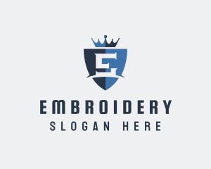  Monarchy Royalty Shield Letter E logo design