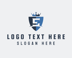 Regal - Monarchy Royalty Shield Letter E logo design