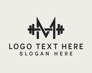 Endurance - Weightlifting Gym Letter M logo design