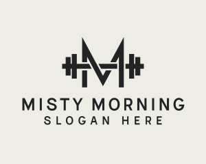 Weightlifting Gym Letter M logo design